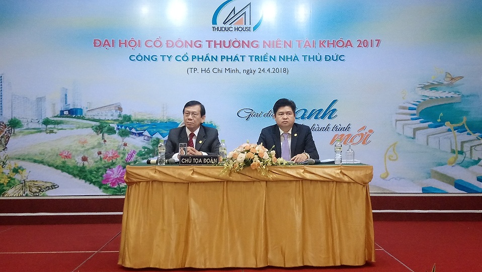Đại hội cổ đông thường niên Thu Duc House 2018, lợi nhuận quý 1 khoảng 27 tỷ đồng.