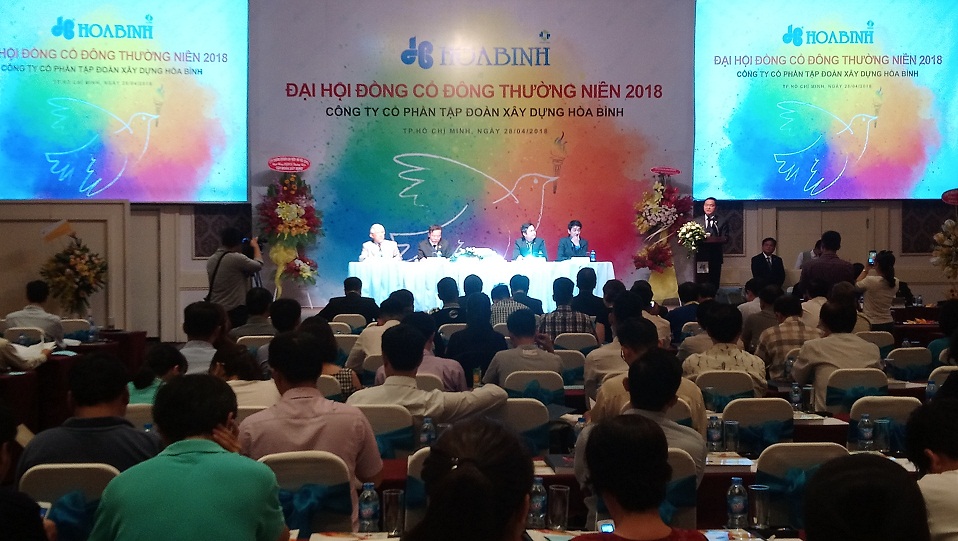 Tập đoàn Xây dựng Hòa Bình đề ra mục tiêu doanh thu 2018 là 20.680 tỷ đồng