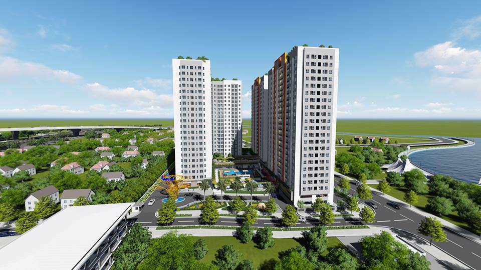 Block B dự án Samsora Riverside được thi công bởi Tập đoàn Socon