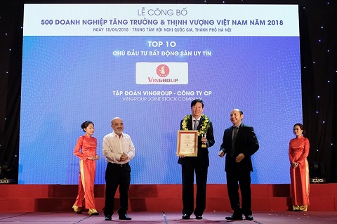 Vingroup 3 năm liền là chủ đầu tư BĐS uy tín