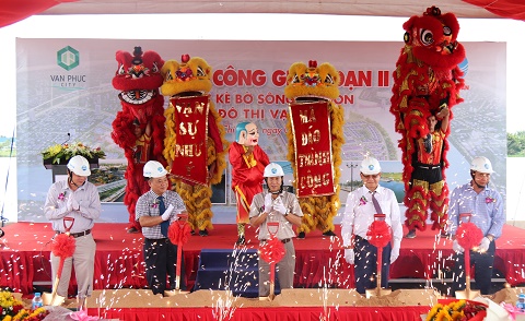 Khởi công giai đoạn 2 tuyến kè bờ sông Sài Gòn Khu đô thị Vạn Phúc