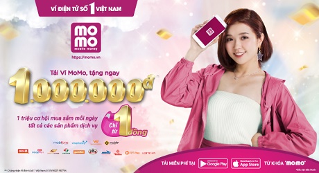 1 triệu cơ hội mua sắm mỗi ngày giá chỉ từ 1 đồng bằng Ví MoMo