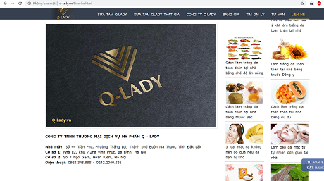 Mỹ phẩm Q-LADY, sự thật nào cho người tiêu dùng?