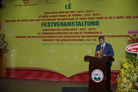 Trường Cao đẳng Kỹ nghệ II tổng kết khóa đào tạo phối hợp thí điểm nghề “Kỹ thuật thoát nước và xử lý nước thải”