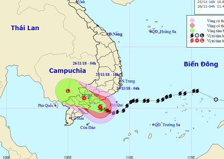 Bão số 9 giật cấp 12 sắp đổ bộ Bà Rịa - Vũng Tàu, cách Bến Tre chưa đầy 90 km