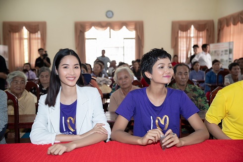 H’Hen Niê,  Á hậu Hoàng Thùy mang Tết ấm no đến với người dân nghèo Long An