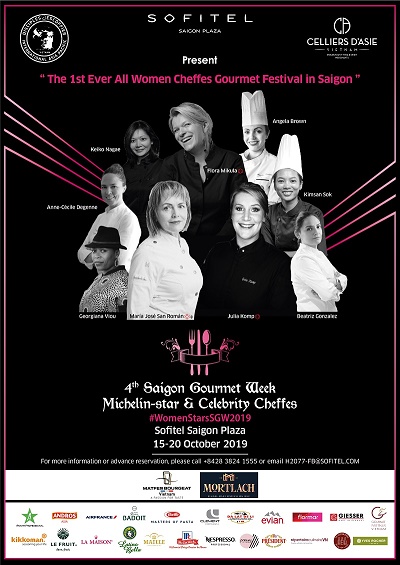 Các Nữ Siêu Đầu Bếp hội tụ tại “Saigon Gourmet Week” lần thứ tư được tổ chức lần đầu tiên tại Sofitel Saigon Plaza