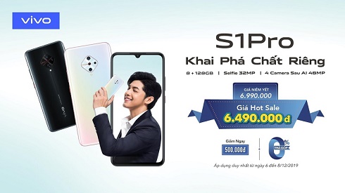 Vivo S1 Pro: Đỉnh cao selfie 32MP, 4 camera sau AI 48MP, giá dưới 7 triệu đồng