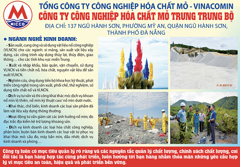 Công ty công nghiệp Hoá chất mỏ Trung Trung Bộ: Đơn vị hàng đầu miền Trung Tây Nguyên