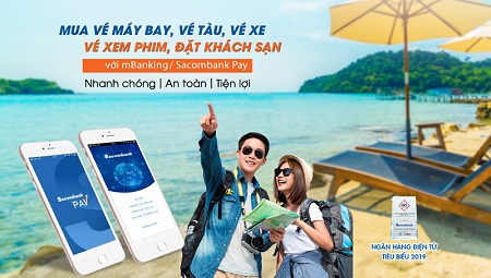 Đặt vé xe và mua bảo hiểm phi nhân thọ trực tuyến trên ứng dụng Sacombank mBanking