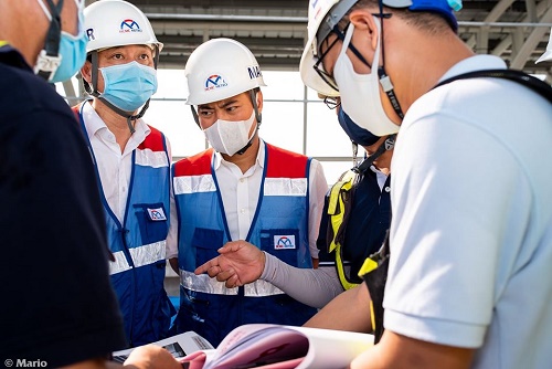 Kiểm tra tiến độ tuyến metro số 1 (Bến Thành - Suối Tiên) đoạn trên cao từ ga rạch chiếc đến ga đại học quốc gia (Suối Tiên).
