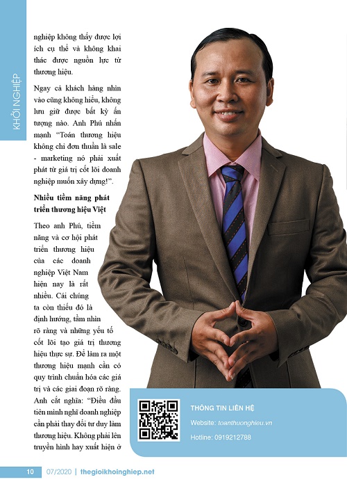 TIẾN SĨ ĐỖ VĂN PHÚ: NHÀ ĐỊNH LƯỢNG TOÁN THƯƠNG HIỆU QUỐC TẾ ‘SỨ MỆNH TẠO GIÁ TRỊ TỶ ĐÔ CHO THƯƠNG HIỆU VIỆT’