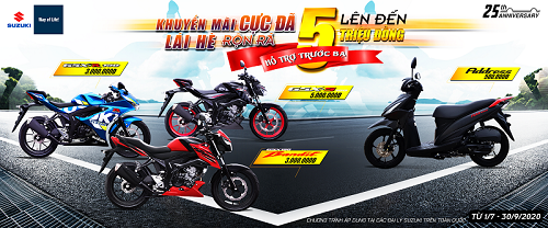 Suzuki tung ưu đãi khủng chào hè, hỗ trợ phí trước bạ khi mua xe mới