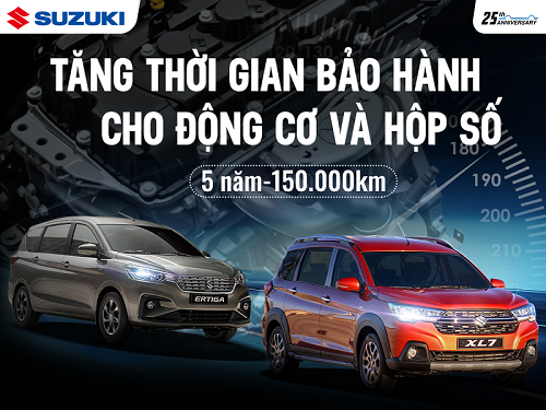 Suzuki giảm gần 50% chi phí bảo dưỡng, tăng thời gian bảo hành lên 5 năm cho xe Ertiga và XL7.
