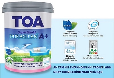LÀM SẠCH KHÔNG KHÍ TRONG NHÀ VỚI SƠN SUPERSHIELD DURACLEAN A+