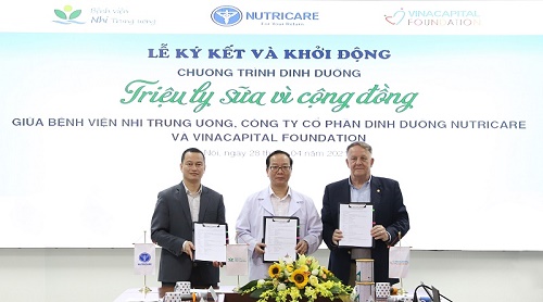 VinaCapital Foundation, Bệnh viện Nhi Trung ương và CTCP Dinh dưỡng Nutricare khởi động chương trình dinh dưỡng “Triệu ly sữa vì cộng đồng”