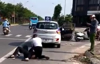 Kỷ luật đại uý công an đứng nhìn người dân bắt tên cướp taxi cực kỳ nguy hiểm