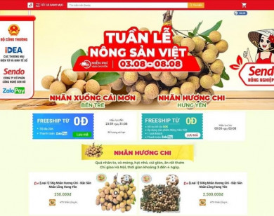 Lần đầu tiên nhãn lồng Hưng Yên lên sàn thương mại điện tử