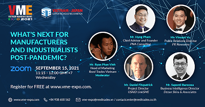 Triển lãm Công nghiệp Hỗ trợ Việt Nam – Nhật Bản (SIE) & Triển lãm quốc tế về Công nghệ chế tạo phụ tùng công nghiệp tại Việt Nam (VME)