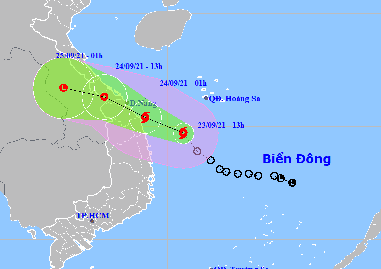 Bão số 6 di chuyển rất nhanh, khả năng đổ bộ Thừa Thiên - Huế đến Quảng Ngãi