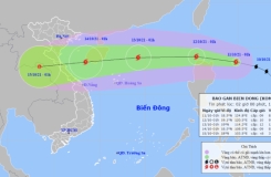 Bão Kompasu giật cấp 11, di chuyển nhanh và mạnh thêm khi vào Biển Đông