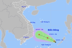 Xuất hiện vùng áp thấp trên Biển Đông, khả năng mạnh lên