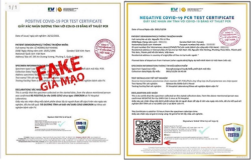 Bệnh viện FV xác nhận thông tin “Giấy xác nhận dương tính với Covid-19 bằng kỹ thuật PCR” là giả mạo