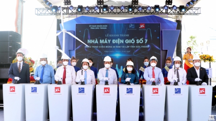Khánh thành nhà máy điện gió số 7 trong dự án tổng thể 5.700 tỷ đồng tại Sóc Trăng