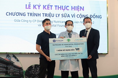 Triệu ly sữa vì cộng đồng – Hỗ trợ bệnh nhi ung thư tại Bệnh viện Nhi Trung ương và Bệnh viện Nhi đồng 2 TP.HCM
