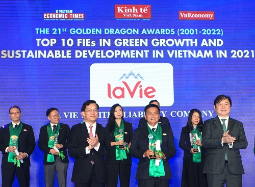 La Vie là hãng nước uống duy nhất vào Top 10 Doanh nghiệp FDI phát triển bền vững