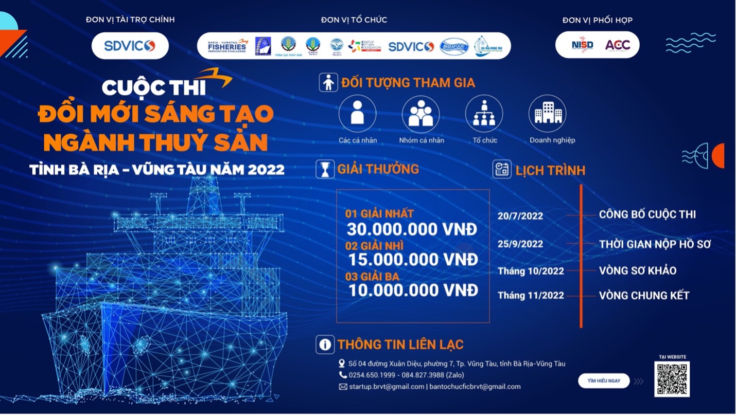Bà Rịa – Vũng Tàu tổ chức cuộc thi sáng tạo trong ngành thủy sản