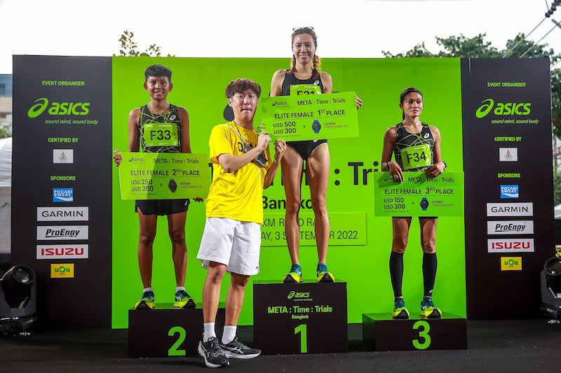 Lâm Quang Nhật, Muhammad Ikbolasen và Tahira Najmunisaa Muhammad Zaid thành công phá vỡ kỉ lục cá nhân tại Asics Meta: Time - Trials Bangkok