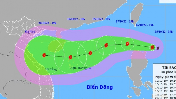 Bão số 6 mạnh lên cấp 12, ảnh hưởng vùng biển từ Quảng Trị đến Quảng Ngãi