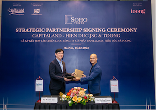 CapitaLand Development hợp tác với Toong phát triển không gian làm việc chung đầu tiên trong mô hình dự án SOHO tại SOHO @ Heritage West Lake