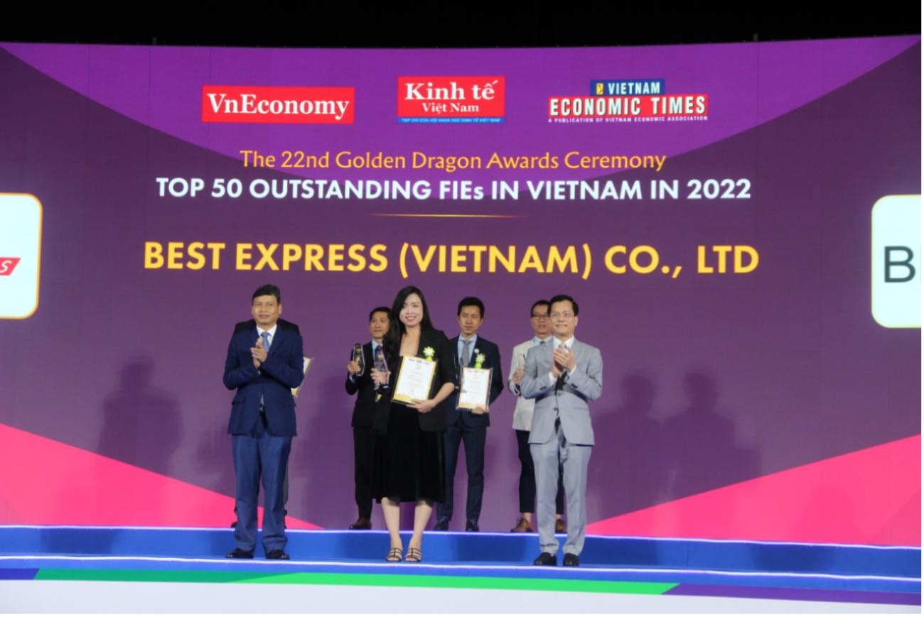 BEST Express lọt Top Doanh nghiệp FDI tiêu biểu tại giải Rồng Vàng