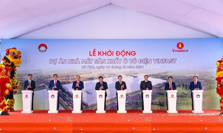 Khởi động dự án nhà máy sản xuất ô tô điện VinFast ở Hà Tĩnh